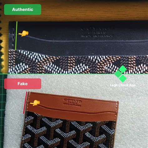 fake goyard card holder vs real|authentic goyard card holder.